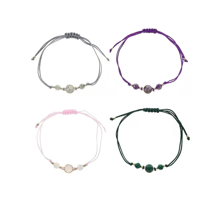 Believe by Brilliance Multicolored Adjustable Cord Bracelet Set, Female, Gold Flash Plated, Genui... | Walmart (US)