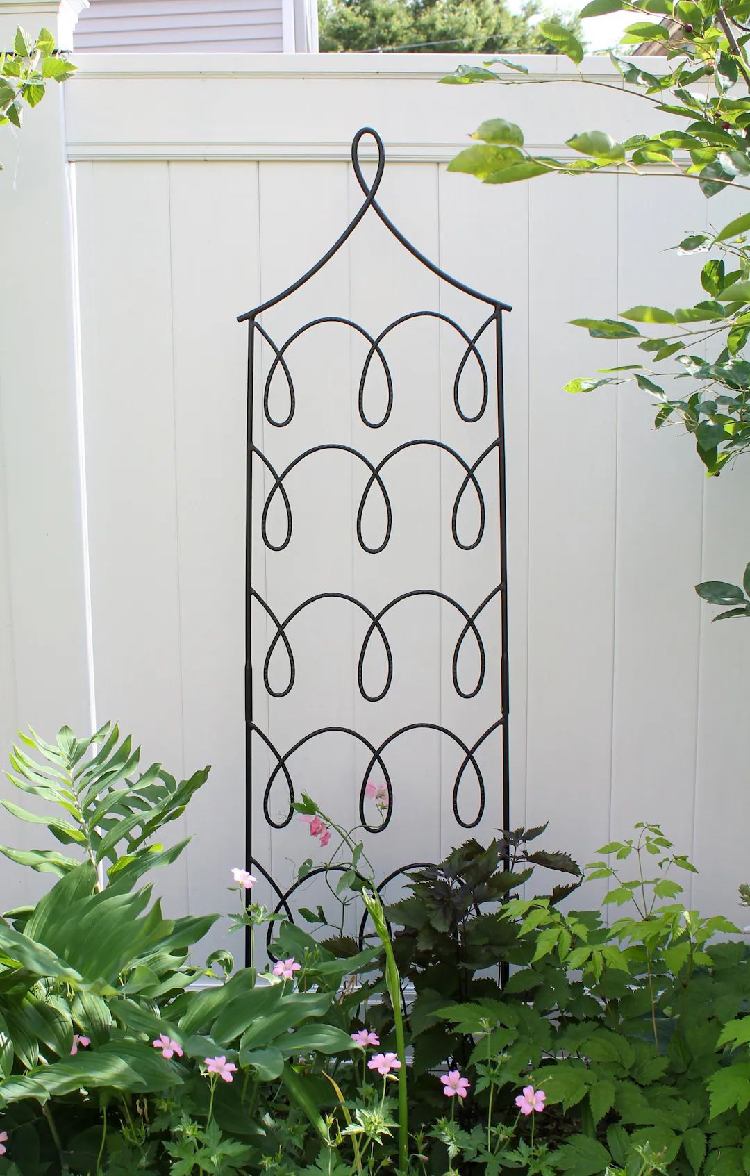 Loops Wrought Iron Trellis Free-standing for Garden - Etsy | Etsy (US)