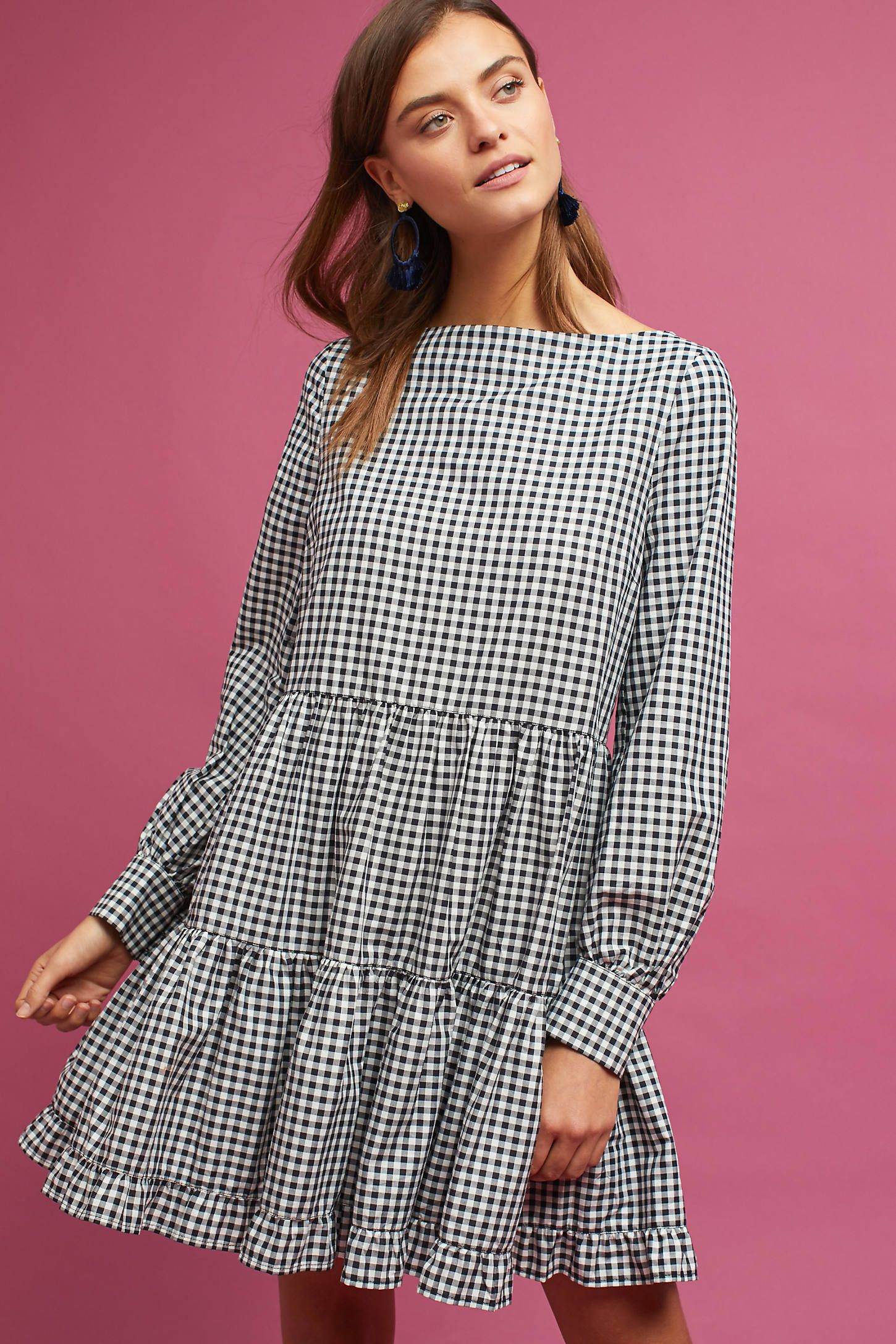 Tiered Gingham Dress | Anthropologie (US)