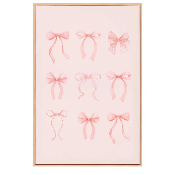 My Texas House Pink Bow Collection 20" x 30" Floral Framed Wall Art | Walmart (US)