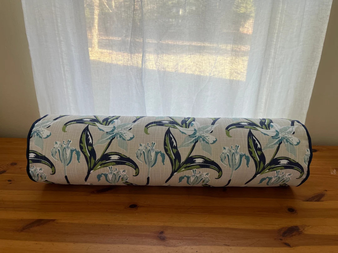 Floral Bolster Pillow Cover, Bedroom Bolster Pillow Cover,  Decorative Bolster Pillow Cover | Etsy (US)
