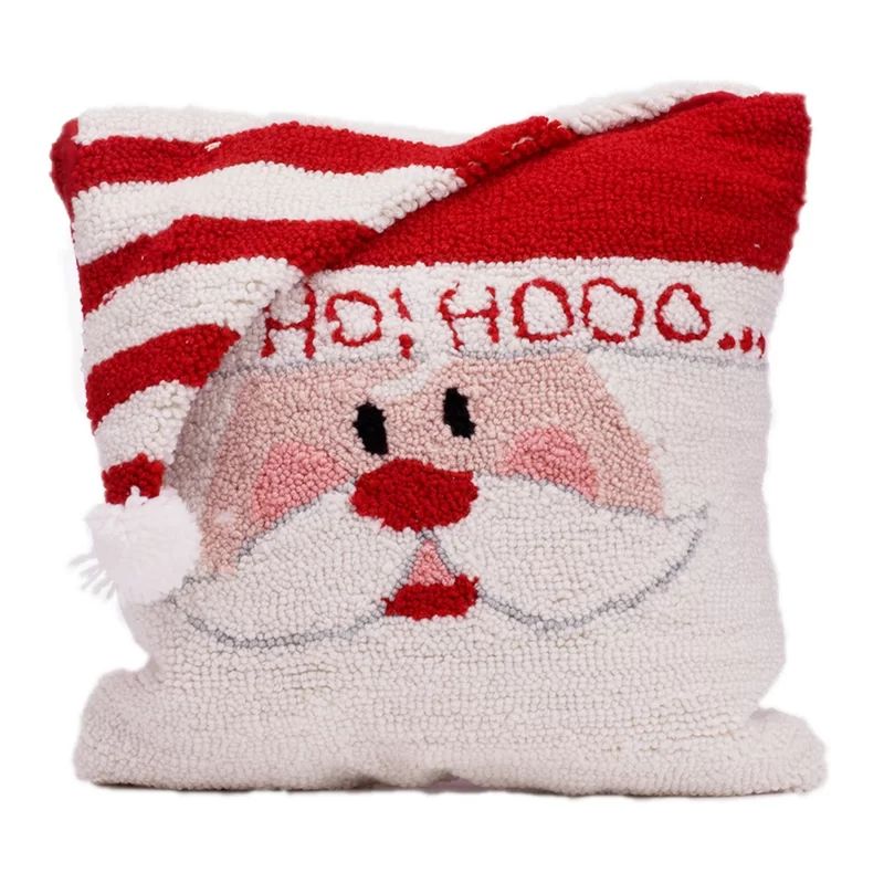 Santa Hooked Throw Pillow | Wayfair North America