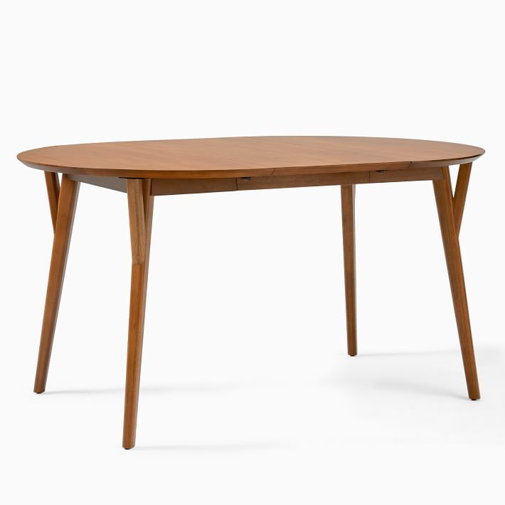 Mid-Century Rounded Expandable Dining Table | West Elm (US)