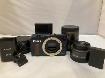 EXC Canon EOS M Blue Body LENS 22mm mirrorless Digital Camera 18.0MP FROM JAPAN  | eBay | eBay US