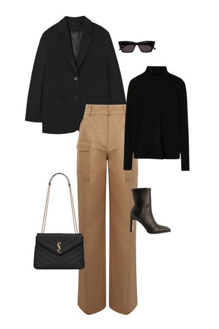 Smart tailored cargo outfit! 





Black blazer, tailored dressing, tailored cargos, square toe heeled boots, ysl bag, long sleeve black top 

#LTKworkwear #LTKunder100 #LTKstyletip