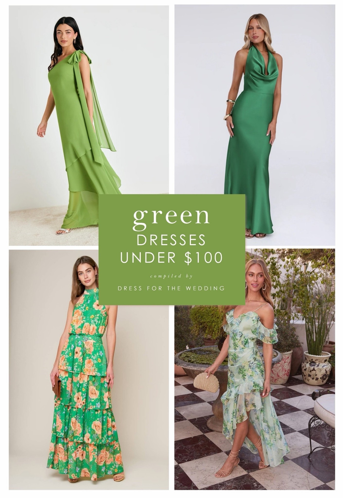 Green dresses for wedding guest under $100. Affordable green dresses for weddings. Midi dresses, maxi dresses and bridesmaid dresses under $100. @Lulus @VICI @Hello Molly @Lady Black Tie

#LTKgrwm #LTKootd #LTKWedding