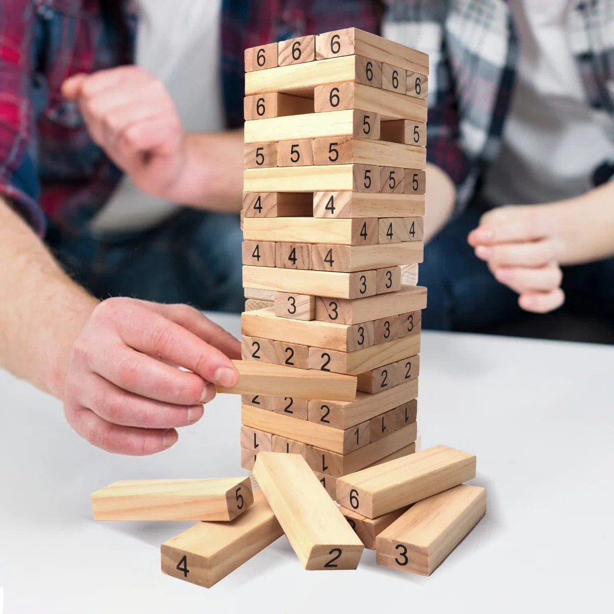 GSE 54-Piece Medium Tumbling Timbers,Wooden Blocks Stacking Floor Game Set for Kids- Build to Ove... | Wayfair North America
