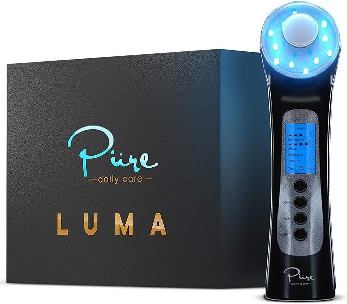 Pure Daily Care Luma - 4 in 1 Skin Therapy Wand - Ion Therapy LED Light Machine - Wave Stimulatio... | Amazon (US)