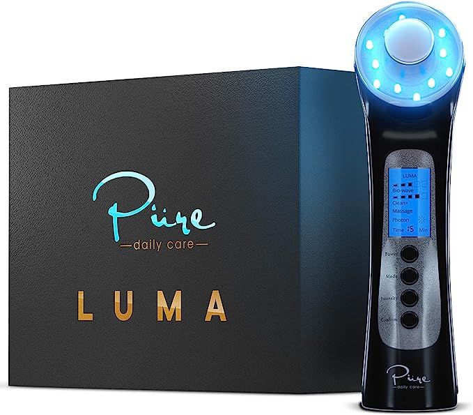 Pure Daily Care Luma - 4 in 1 Skin Therapy Wand - Ion Therapy LED Light Machine - Wave Stimulatio... | Amazon (US)