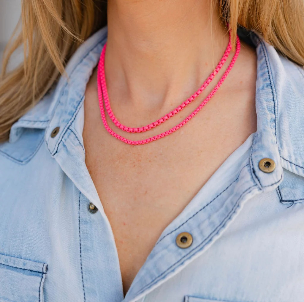 Double Strand Hot Pink Necklace | Erin McDermott Jewelry
