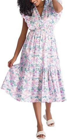 Stella Parker Womens Ruffle Hem Tassel Dress | Amazon (US)