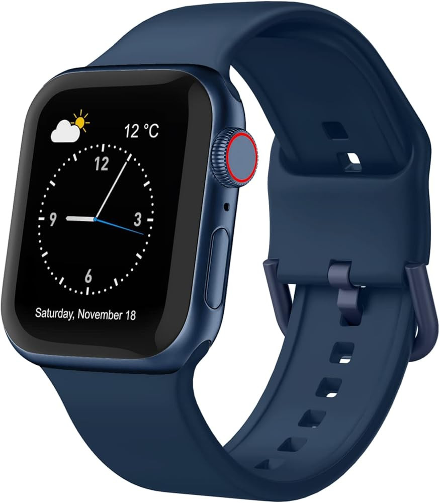 Sport Band Compatible with Apple Watch Bands 49mm 45mm 44mm 42mm 41mm 40mm 38mm, Soft Silicone Wr... | Amazon (US)