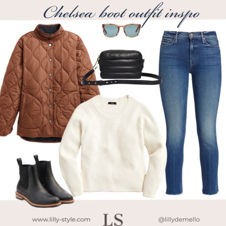 Favorite style of Chelsea boots for everyday wear. Loving this casual chic look with this reversible quilted jacket and my favorite jeans atm. 

#falloutfit #chelseabooties 

#LTKshoecrush #LTKstyletip #LTKSeasonal