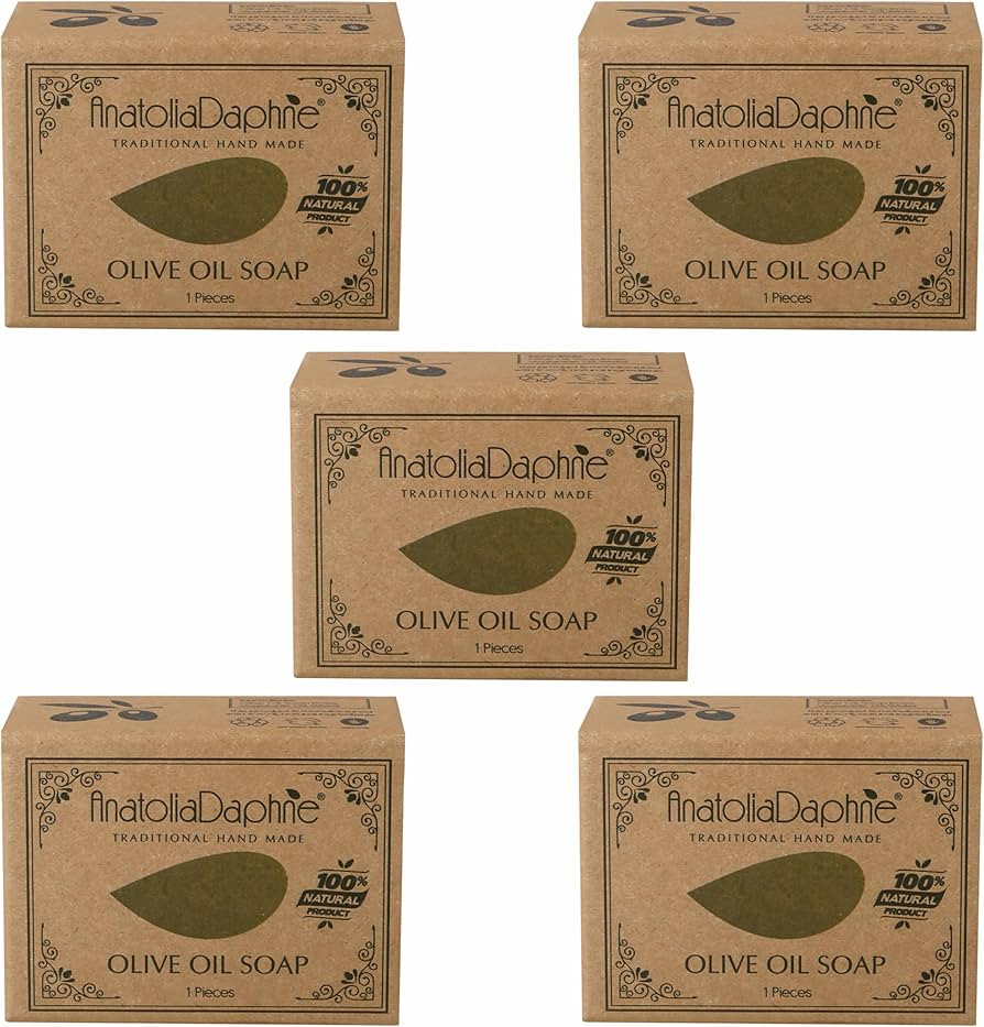 AnatoliaDaphne Olive Oil Soap Bar - Handmade 100% Pure Natural & Vegan 5.3 oz Each Bar | Amazon (US)