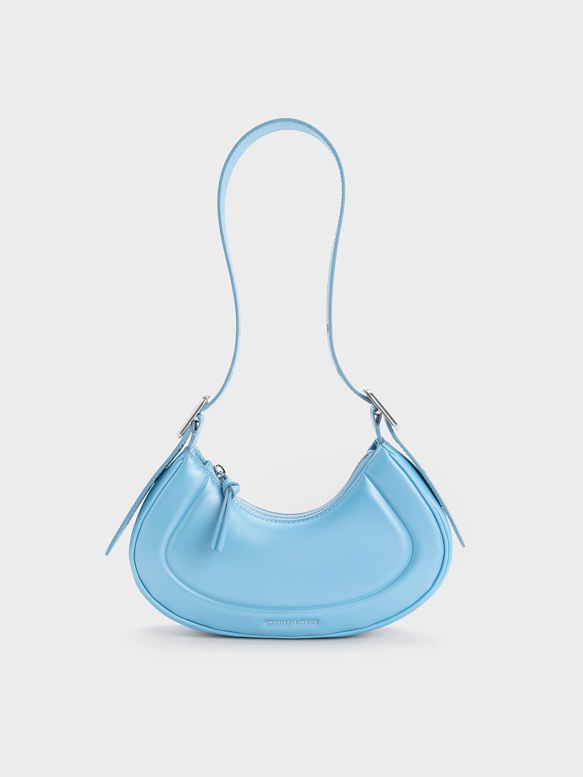 Petra Curved Shoulder Bag
 - Blue | Charles & Keith UK