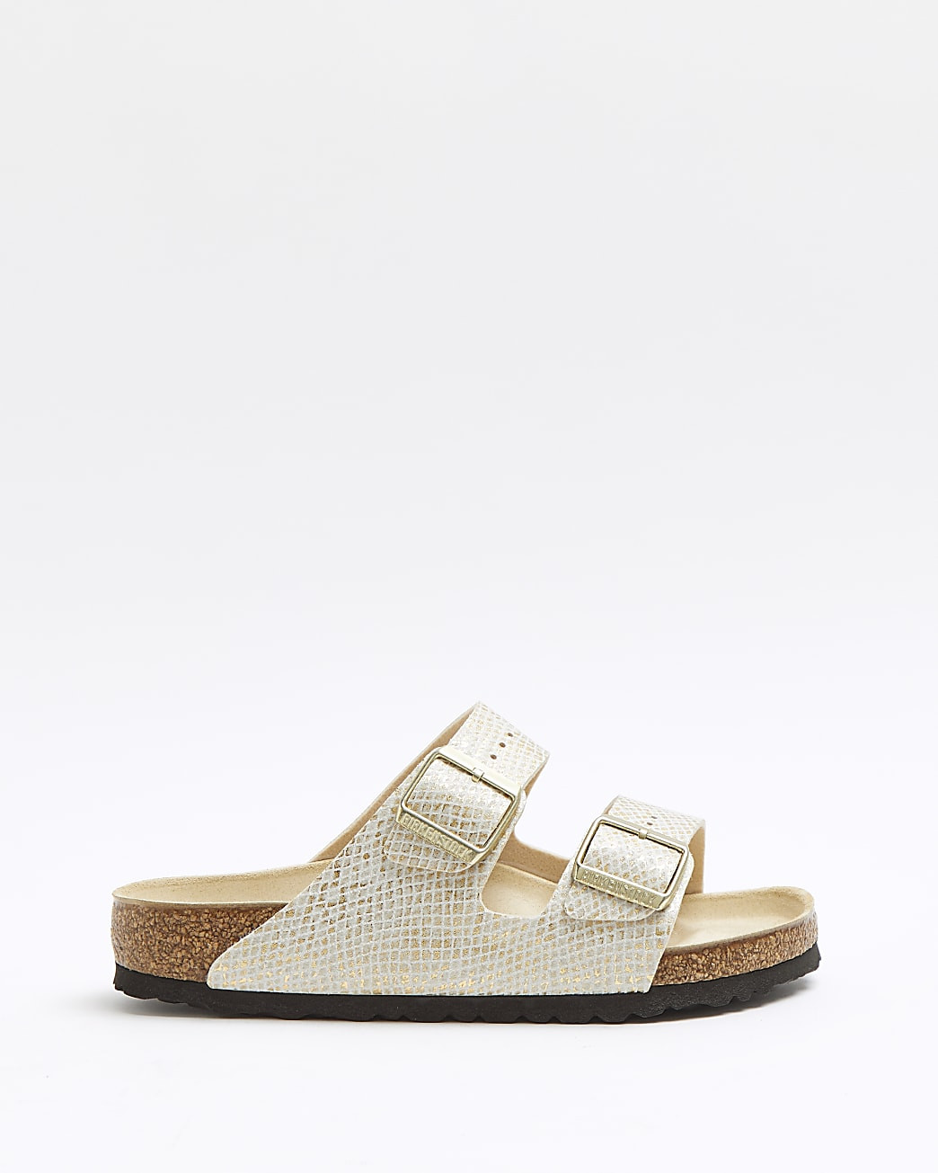 River Island Womens Birkenstock gold snake print Arizona sandals | River Island (US)