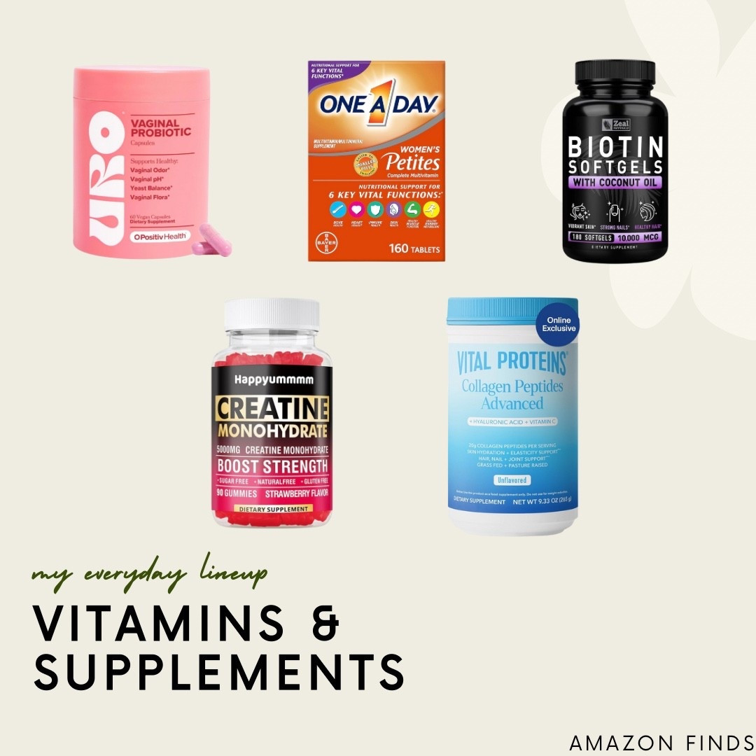 My Everyday Vitamins + Supplements 💌
#vitamins #supplements #amazonfind 

#LTKU #LTKActive #LTKFindsUnder50
