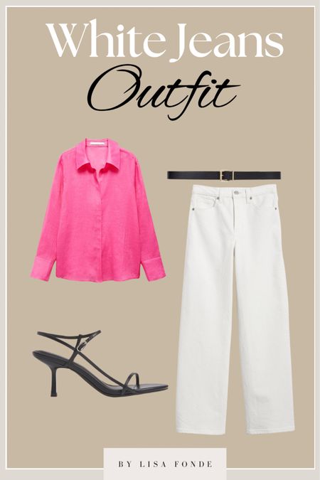 White jeans summer outfit 