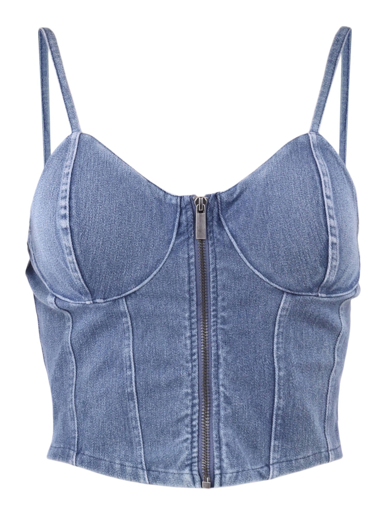 No Boundaries Zip Bustier Top, Women’s - Walmart.com | Walmart (US)