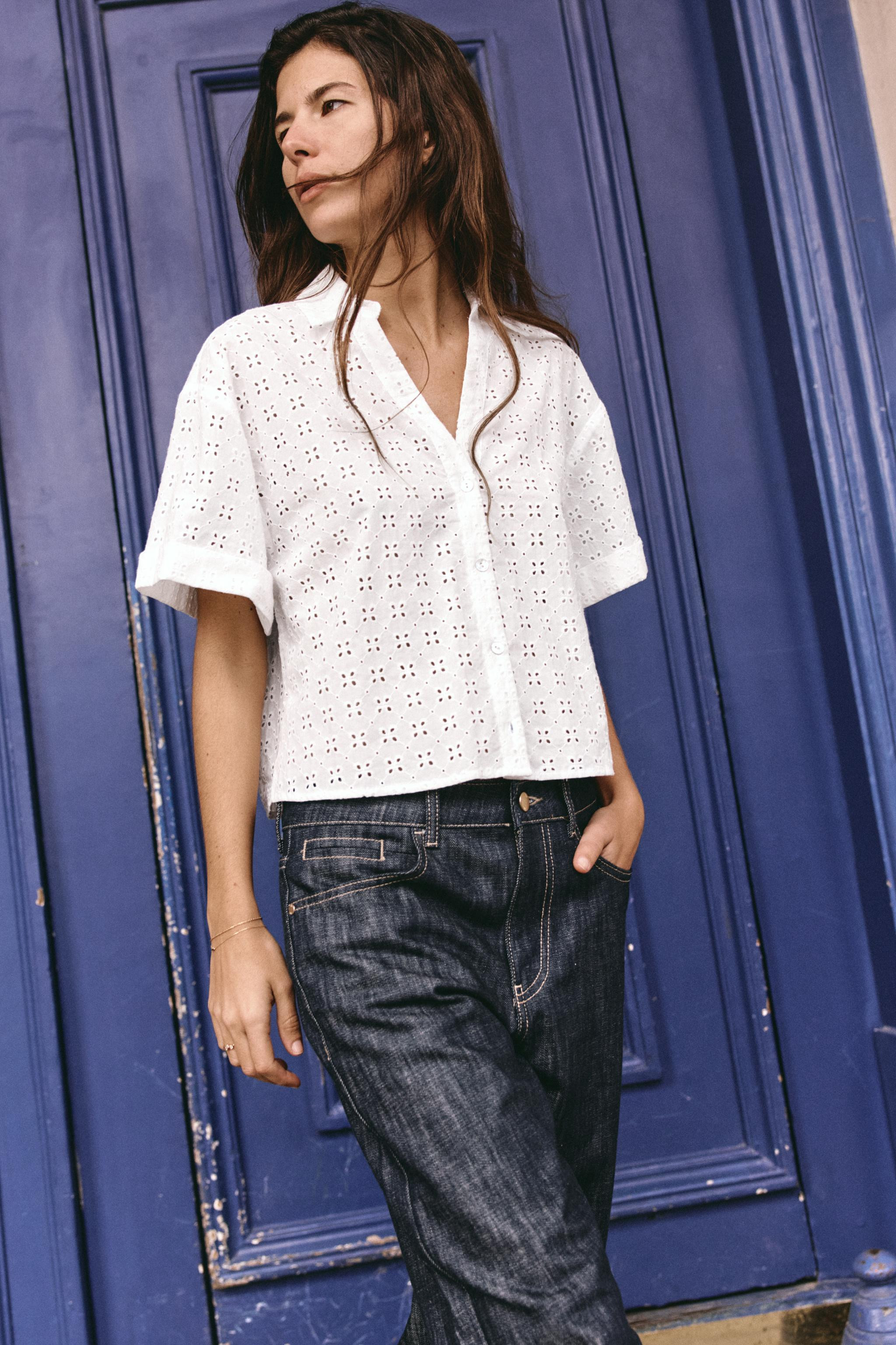 OPENWORK EMBROIDERY SHIRT | Zara US