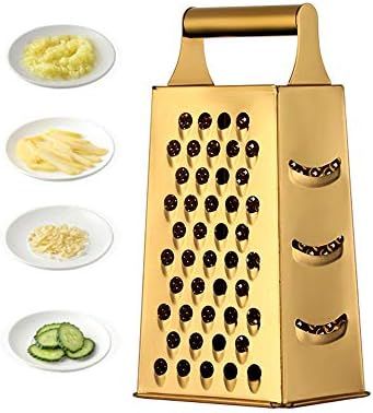 Large Stainless Steel 4 Sides Grater Slicer with Handle, Multifunctional Cutter Planing for Ginge... | Amazon (US)
