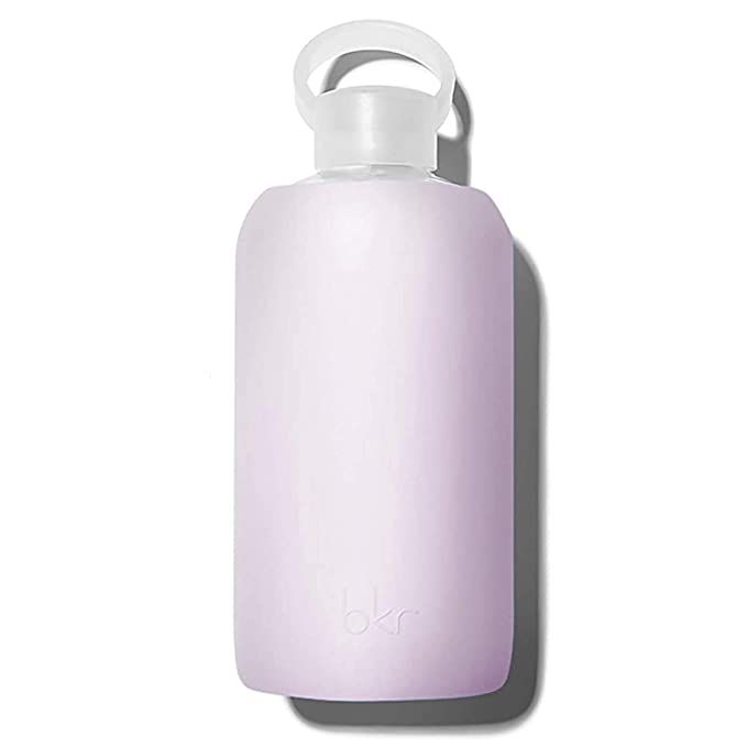 Big Smooth Lala - 32oz/1L - Glass Water Bottle - Lavender Fog - For Bedside, Desk, Pilates - Dish... | Amazon (US)