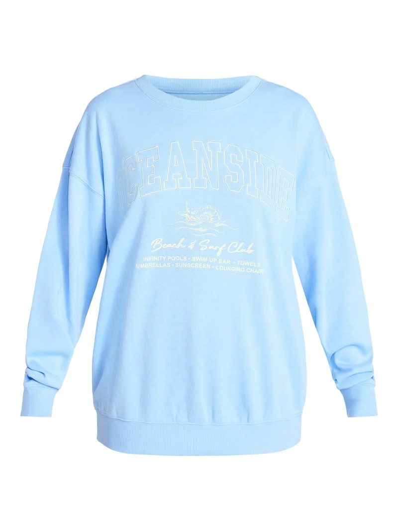 No Boundaries Graphic Crewneck Sweatshirt, Women's and Women's Plus Sizes XXS-4X | Walmart (US)