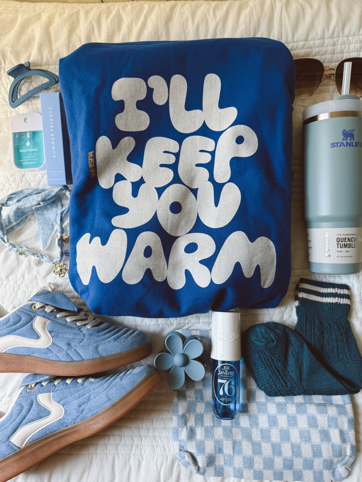 TEEN GIFT GUIDE. 

Shades of winter sky + cozy everything. 💙 
If you’re hunting for gifts that feel thoughtful and on-trend, this lineup is a teen’s dream: soft sneakers, a “keep you warm” hoodie, the cult-favorite Stanley tumbler, a touch of glow from Summer Fridays & Sol de Janeiro, and all the little extras that make everyday magic. ✨

Which blue-hued favorite would your teen reach for first?

#TeenGiftGuide #CaseyLeighStyle #AmazonFavorites #CozyAndChic #WinterBluesButMakeItDreamy #GiftIdeasForTeens #HolidayGiftingMadeEasy #IntentionalGifting #AmazonMustHaves

#LTKFindsUnder50 #LTKSeasonal #LTKFamily