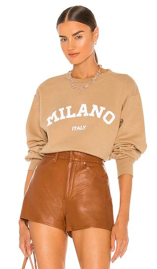 Milano Crewneck in Tan | Revolve Clothing (Global)