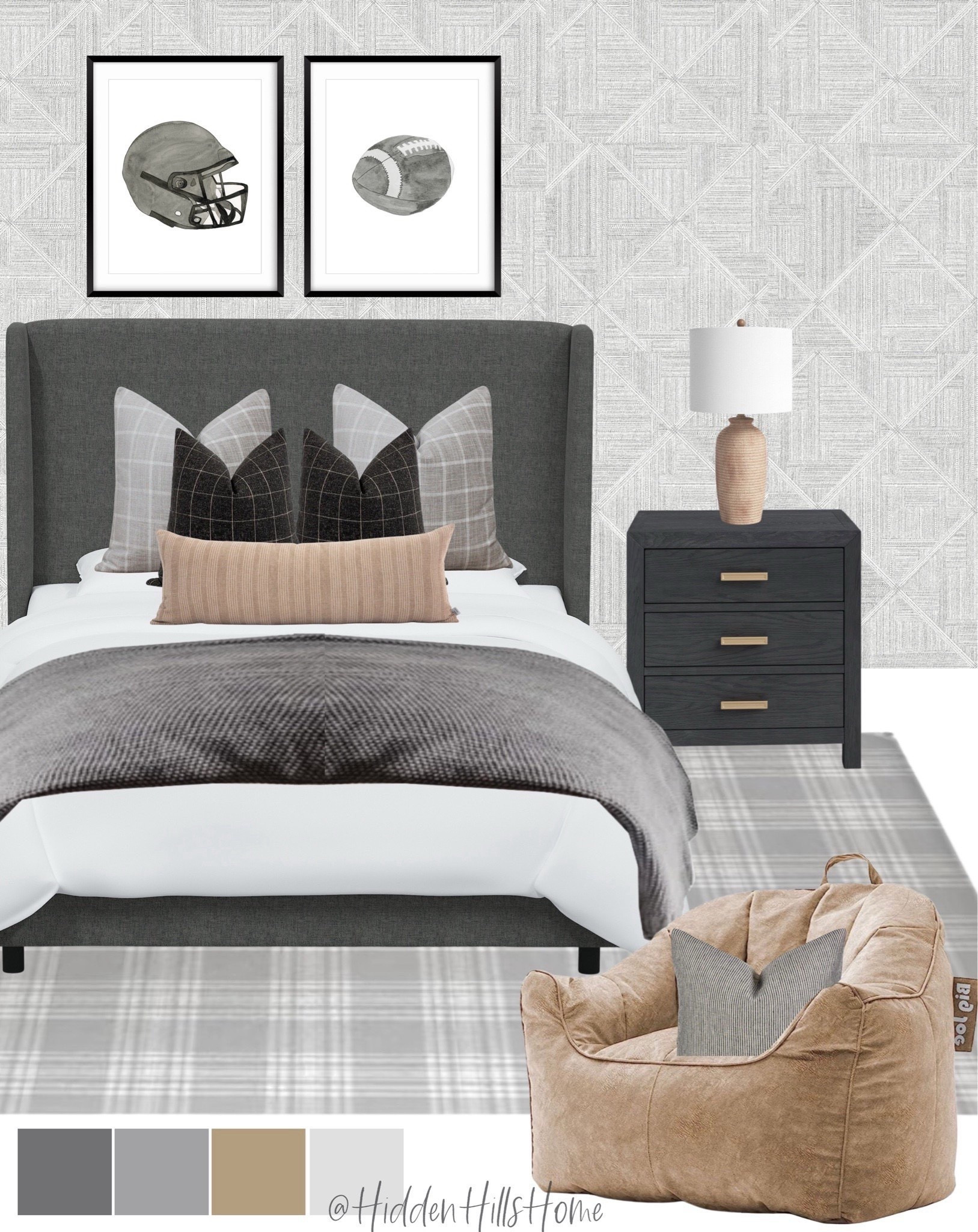 Football bedroom mood board, gray bedroom design ideas, teen boys bedroom mood board #boys



#LTKHome #LTKKids #LTKSaleAlert