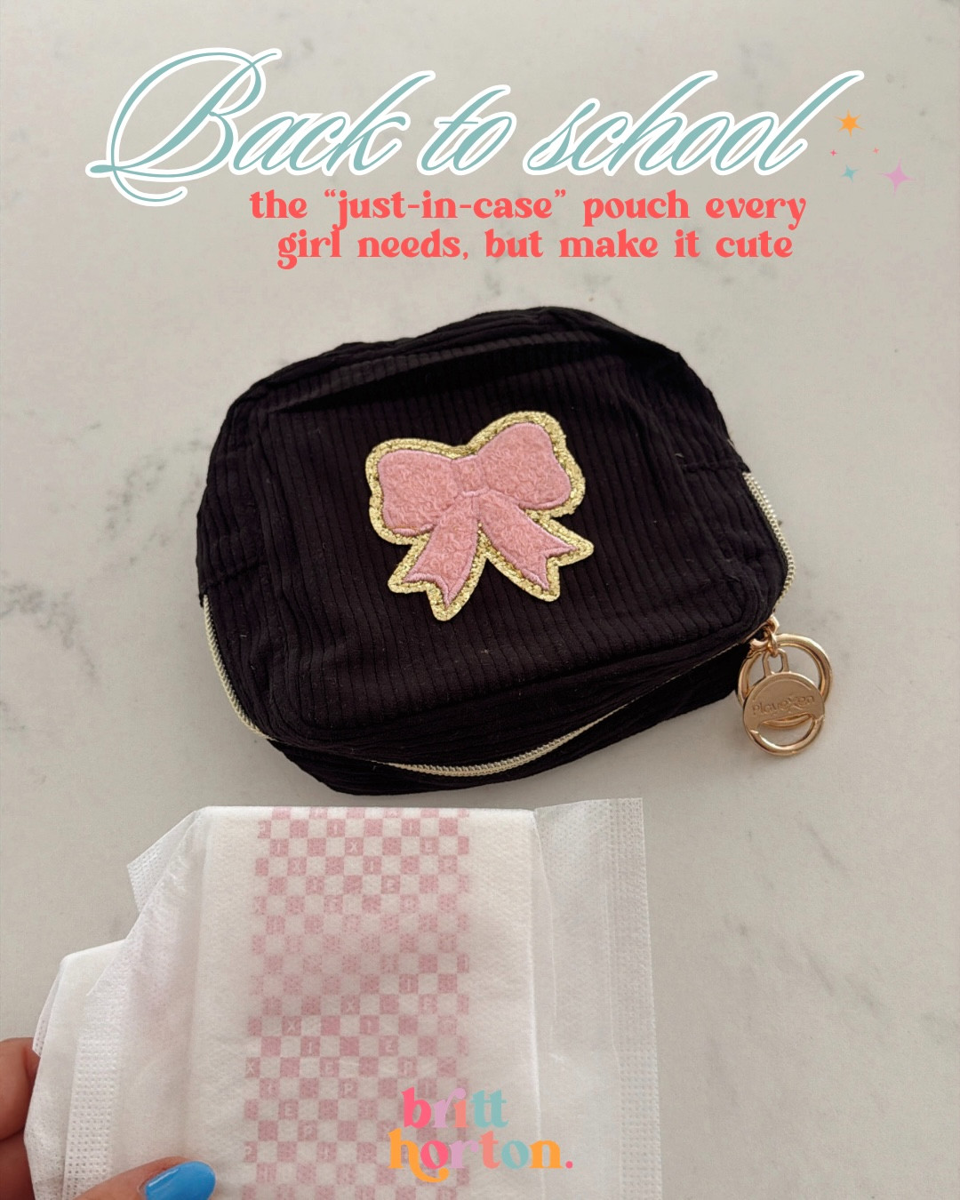 A must for that teen in your life! 

back to school, girl mom, teen, preteen, period essentials, feminine care, hygiene, makeup bag, school must-haves, britt horton 

 #LTKmomlife #LTKSeasonal