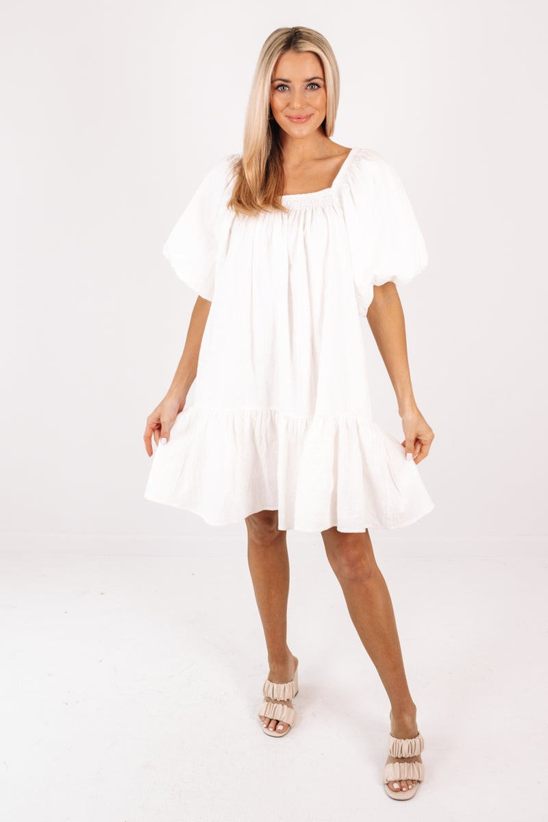 Walk This Way Dress - White | The Impeccable Pig