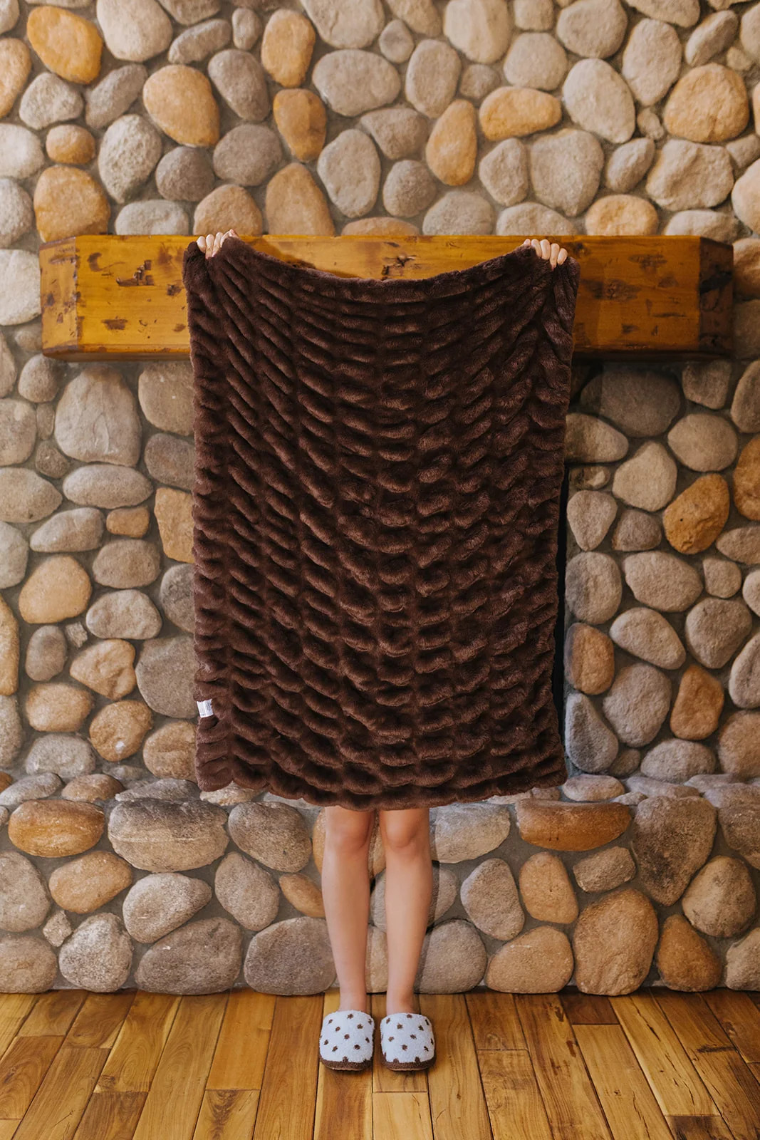 Chocolate Brown Faux Fur Kid Blanket 30x40 | Staykation