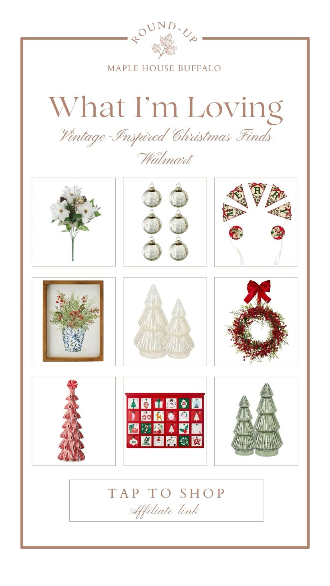 My favorite, vintage-inspired Christmas finds from Walmart!

#LTKSeasonal #LTKHoliday #LTKHome