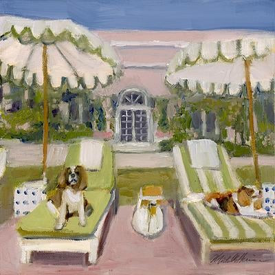poolside pups by Michelle Heimann on Artfully Walls | Artfully Walls