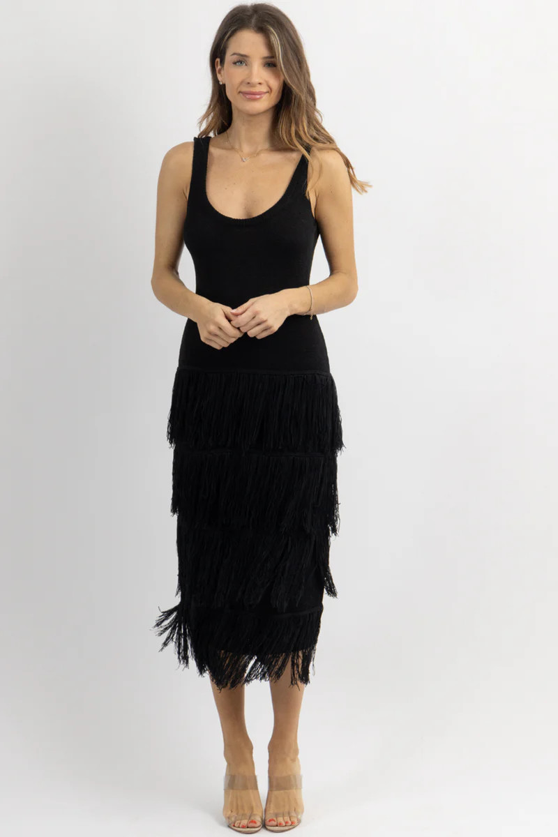 BARCELONA BLACK TASSEL DRESS *BACK IN STOCK* | L'ABEYE