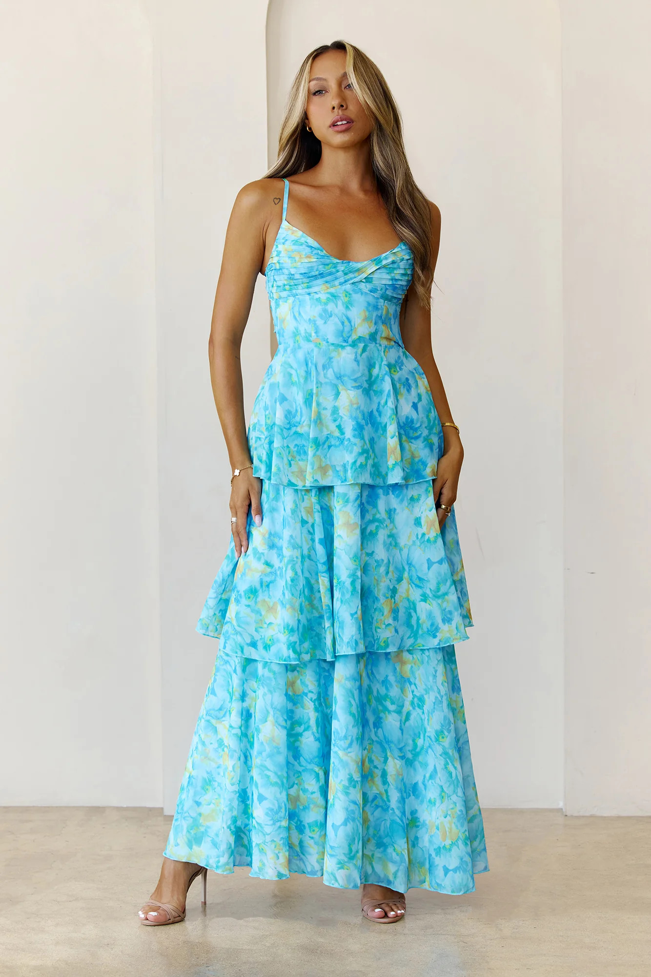 Digital Darling Maxi Dress Blue | Hello Molly (US)