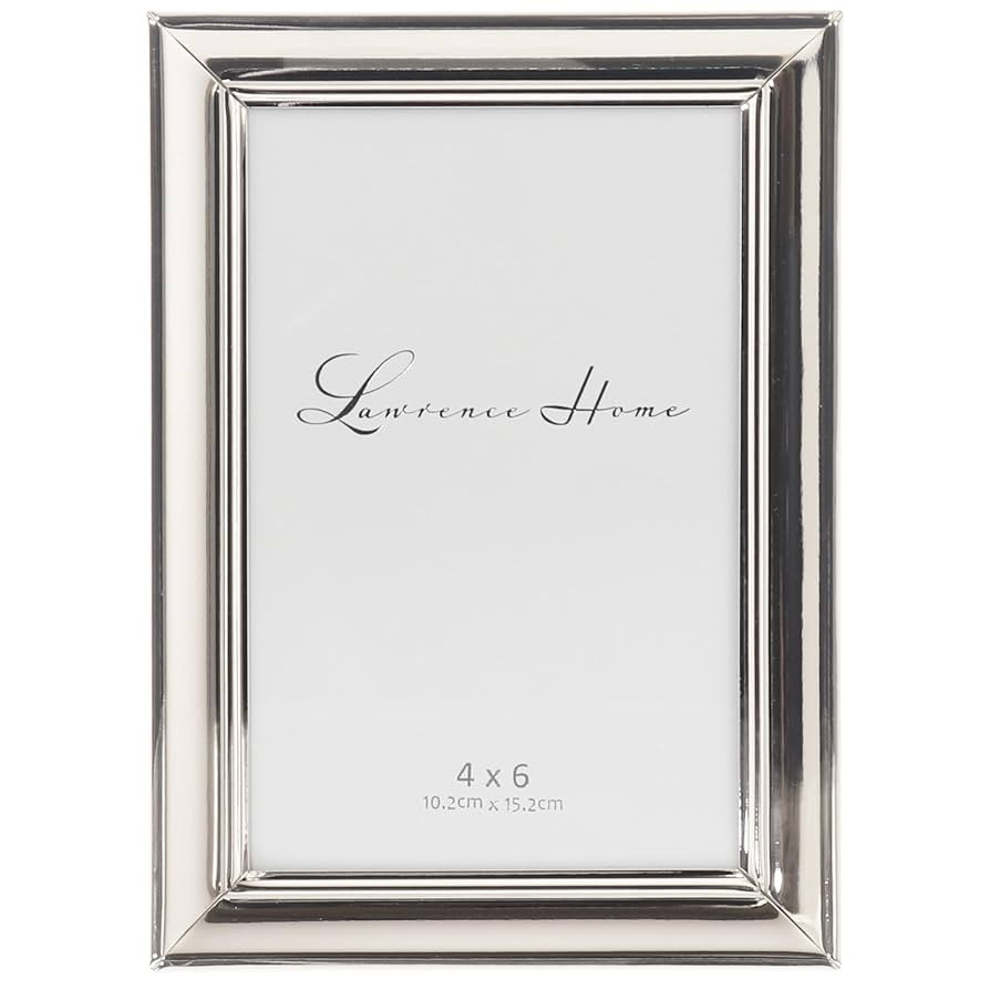 Lawrence Frames Strata Metal Picture Frame, 4x6, Silver | Amazon (US)