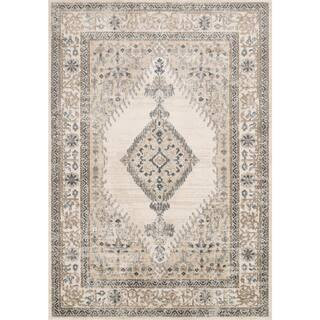 Loloi Teagan Oatmeal/Ivory 7 ft. 11 in. x 10 ft. 6 in. Traditional Area Rug TEAGTEA-02OTIV7BA6 | The Home Depot