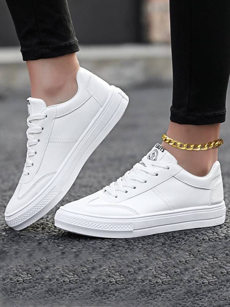 Minimalist Lace Up Front Skate Shoes | SHEIN