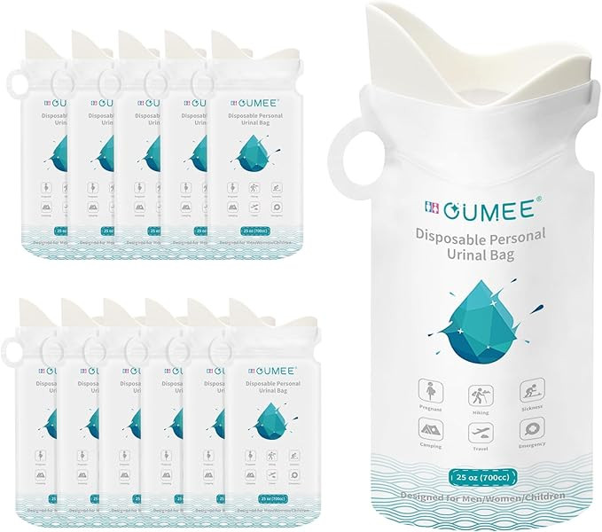 OUMEE 8/12/20/23/28 Pcs Emergency Disposable Urinal Bags, 700ML Camping Pee Bags Unisex Urine Bag... | Amazon (US)