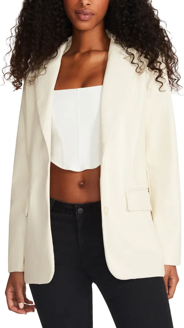 Faux Leather Boyfriend Blazer | Nordstrom Rack
