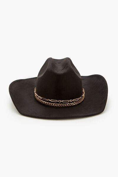 Chain-Trim Brushed Cowboy Hat | Forever 21