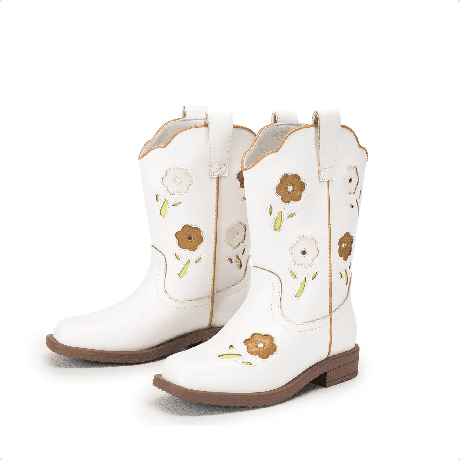 DREAM PAIRS Girls' Mid-Calf Cowboy Boots, Western Riding Boots for Toddler/Little Kid/Big Kid - Walmart.com | Walmart (US)