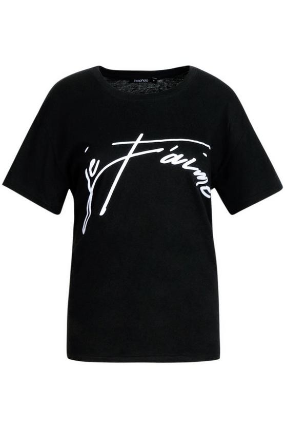 Je Tamie French Slogan T-Shirt | Boohoo.com (US & CA)