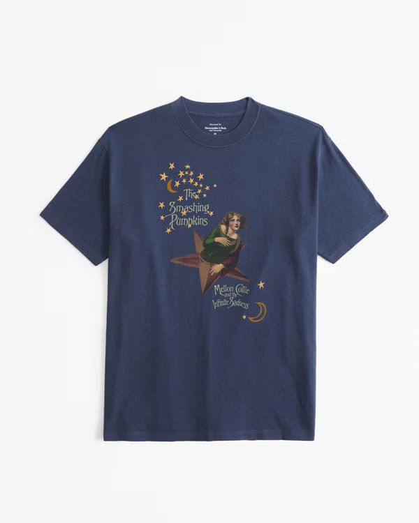 Women's Oversized Smashing Pumpkins Graphic Tee | Women's Tops | Abercrombie.com | Abercrombie & Fitch (US)