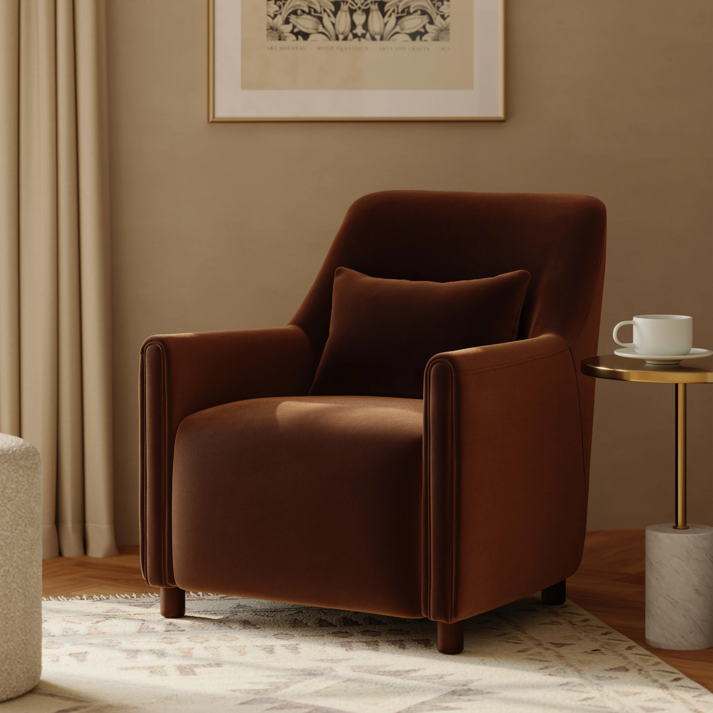 Winslow 29.5" Velvet Lounge Chair - Hale Earth | Article