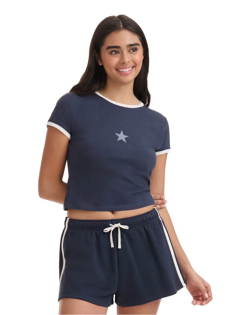 Mills by Millie Bobby Brown Women's Graphic Ringer T-Shirt, Sizes XXS-XXL | Walmart (US)