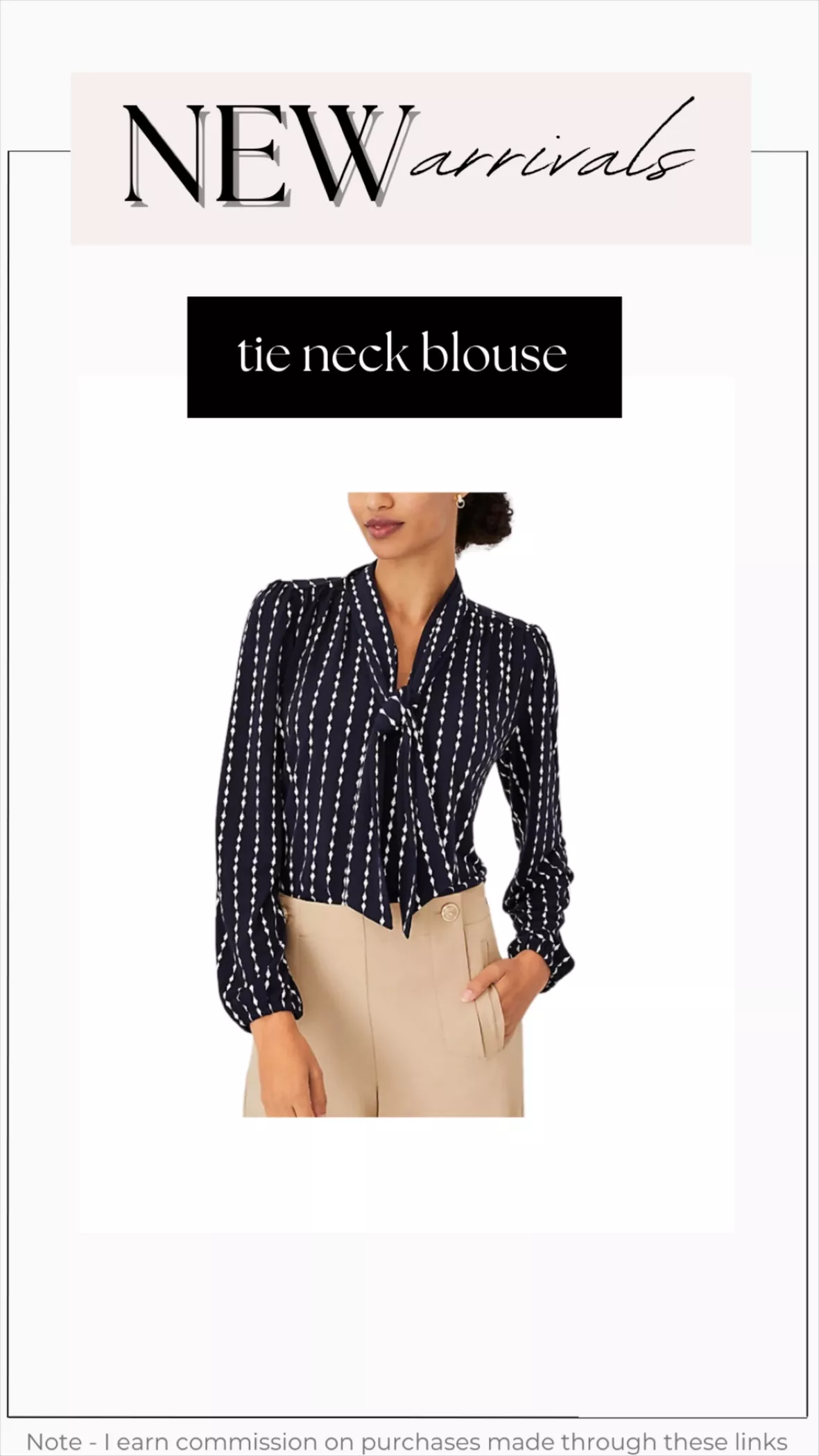 Tie Neck Blouse curated on LTK