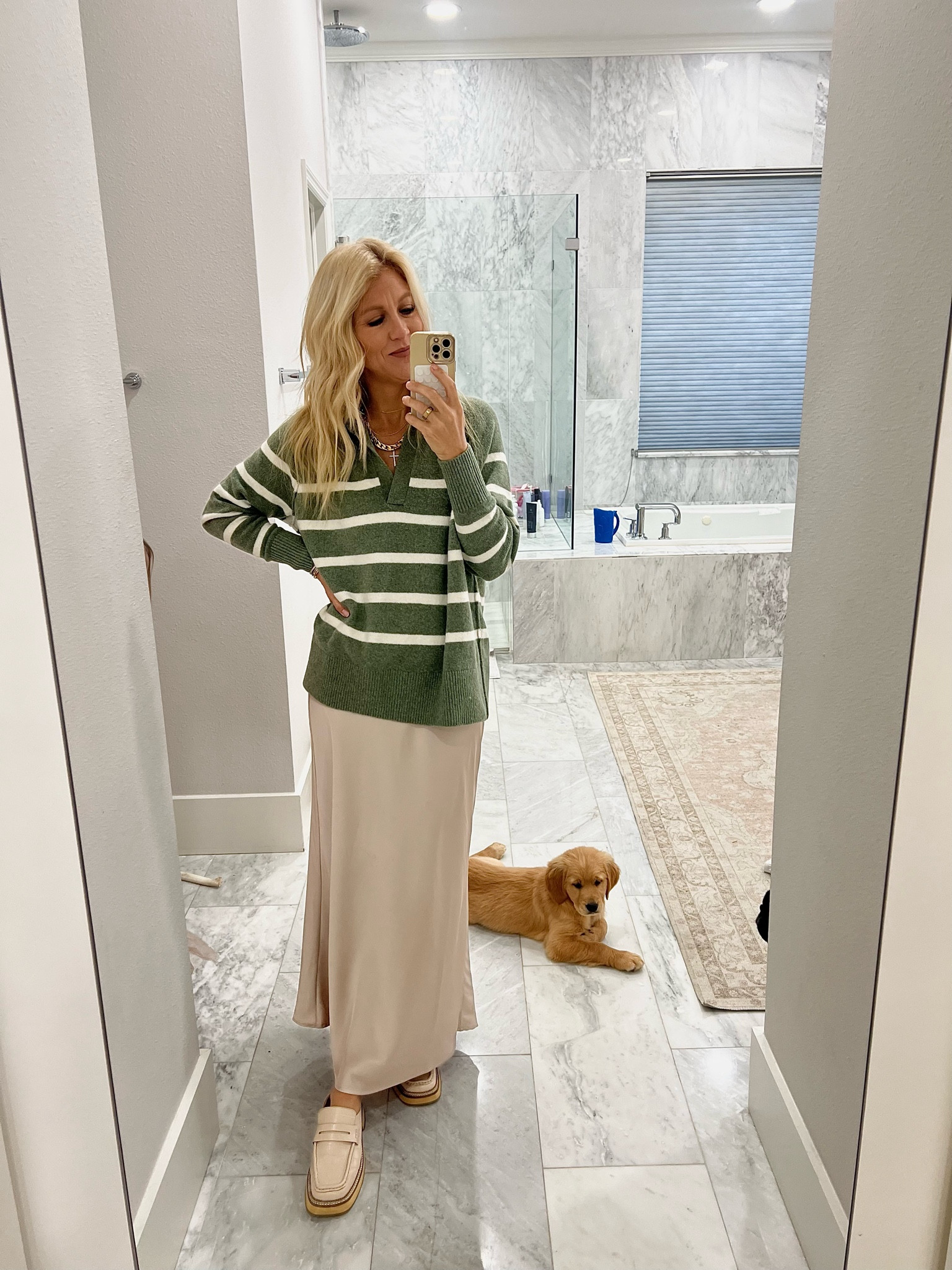 This skirt is on sale for $21 and so comfy, so versatile and comes in tons of colors. This sweater is sold out in this color wave but tons of colors, so soft and so cute. Great affordable Christmas or holiday outfit. Could also throw on with a cute heeled bootie to dress it up. 

#LTKSaleAlert #LTKParties #LTKHoliday